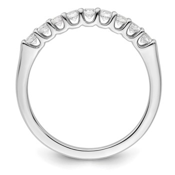 14K White Gold 9-Stone Shared Prong (Holds 9-2.1mm Round) Diamond Band Mounting — alternate view