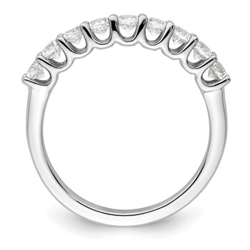 14K White Gold 9-Stone Shared Prong (Holds 9-2.6mm Round) Diamond Band Mounting — alternate view