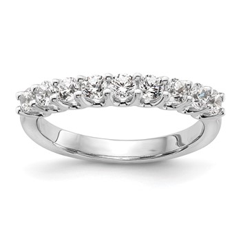 14K White Gold 9-Stone Shared Prong (Holds 9-2.9mm Round) Diamond Band Mounting