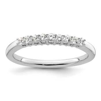 14K White Gold 9-Stone Shared Prong (Holds 9-1.8mm Round) Diamond Band Mounting
