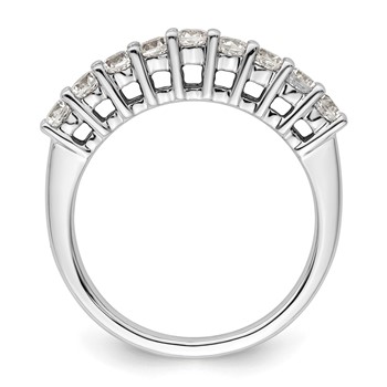 14K White Gold 9-Stone Shared Prong (Holds 9-2.7mm Round) Diamond Band Mounting — alternate view