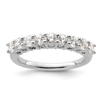 14K White Gold 9-Stone Shared Prong (Holds 9-3.0mm Round) Diamond Band Mounting