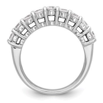 14K White Gold 9-Stone Shared Prong (Holds 9-3.2mm Round) Diamond Band Mounting — alternate view