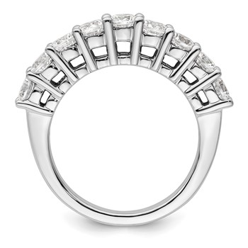 14K White Gold 9-Stone Shared Prong (Holds 9-3.6mm Round) Diamond Band Mounting — alternate view