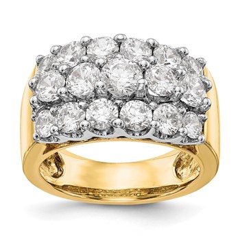 14K Two-tone Diamond Band