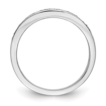 14K White Gold Micro Pave Diamond Band — alternate view