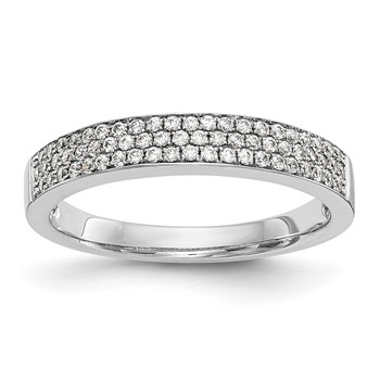 14K White Gold Micro Pave Diamond Band