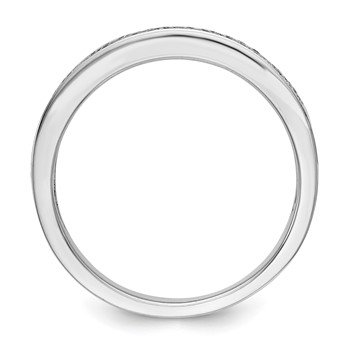 14K White Gold Micro Pave Diamond Band — alternate view