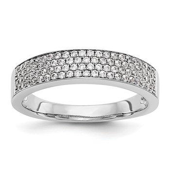 14K White Gold Micro Pave Diamond Band