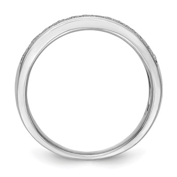 14K White Gold Micro Pave 1 carat Complete Diamond Band — alternate view