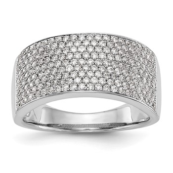 14K White Gold Micro Pave 1 carat Complete Diamond Band