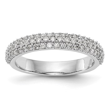 14K White Gold Micro Pave (Holds 70-1.2mm Round) Diamond Band Mounting
