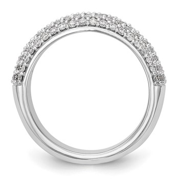 14K White Gold Pave 3/4 carat Complete Diamond Band — alternate view