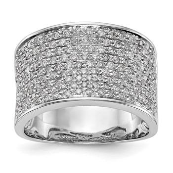 14K White Gold Micro Pave 1 carat Complete Diamond Band