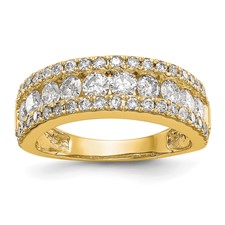 Image of 14k 1 1/2 carat Lab Grown Diamond VS/SI+ G+ Complete Fashion Band
