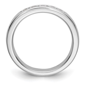 14k White Gold 5-Stone (Holds 5-2.6mm Round) Channel Band Mounting (Closed) — alternate view