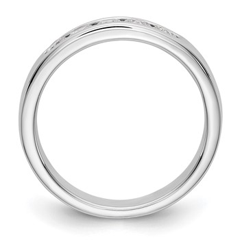 14k White Gold 5-Stone (Holds 5-2.9mm Round) Channel Band Mounting (Closed) — alternate view