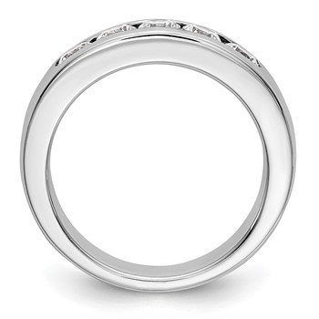 14k White Gold 5-Stone (Holds 5-3.4mm Round) Channel Band Mounting (Closed) — alternate view