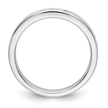 14k White Gold 5-Stone (Holds 5-1.6mm Round) Channel Band Mounting (Closed) — alternate view