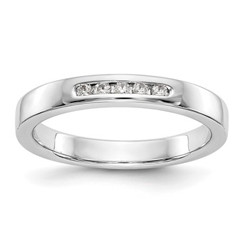 14k White Gold 5-Stone (Holds 5-1.6mm Round) Channel Band Mounting (Closed)