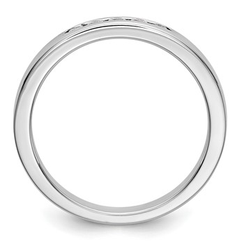 14k White Gold 5-Stone (Holds 5-1.9mm Round) Channel Band Mounting (Closed) — alternate view