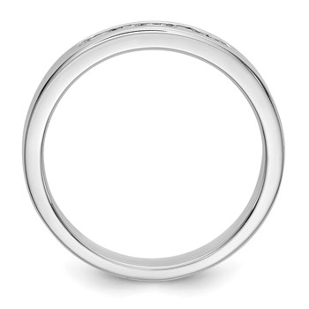 14k White Gold 5-Stone (Holds 5-2.1mm Round) Channel Band Mounting (Closed) — alternate view