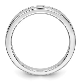 14k White Gold 5-Stone (Holds 5-2.3mm Round) Channel Band Mounting (Closed) — alternate view