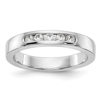 14k White Gold 5-Stone (Holds 5-2.3mm Round) Channel Band Mounting (Closed)