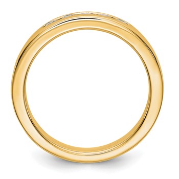 14k Yellow Gold 5-Stone (Holds 5-2.3mm Round) Channel Band Mounting (Closed) — alternate view