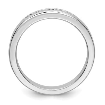 14k White Gold 5-Stone (Holds 5-2.5mm Round) Channel Band Mounting (Closed) — alternate view