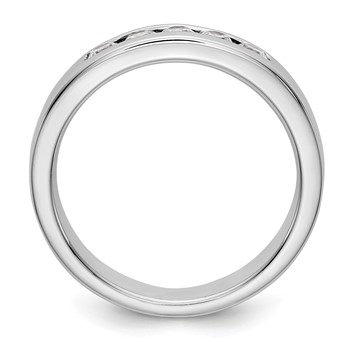 14k White Gold 5-Stone (Holds 5-2.6mm Round) Channel Band Mounting (Closed) — alternate view