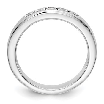 14k White Gold 5-Stone (Holds 5-2.7mm Round) Channel Band Mounting (Closed) — alternate view