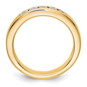 14k Yellow Gold 5-Stone (Holds 5-2.7mm Round) Channel Band Mounting (Closed) — alternate view