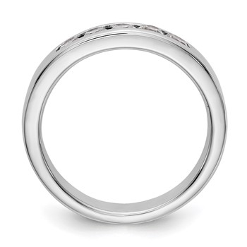 14k White Gold 5-Stone (Holds 5-2.8mm Round) Channel Band Mounting (Closed) — alternate view