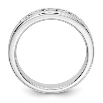 14k White Gold 5-Stone (Holds 5-3.1mm Round) Channel Band Mounting (Closed) — alternate view