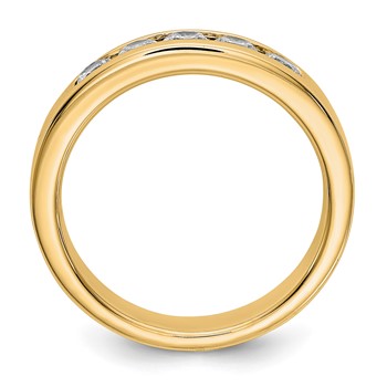 14k Yellow Gold 5-Stone (Holds 5-3.1mm Round) Channel Band Mounting (Closed) — alternate view