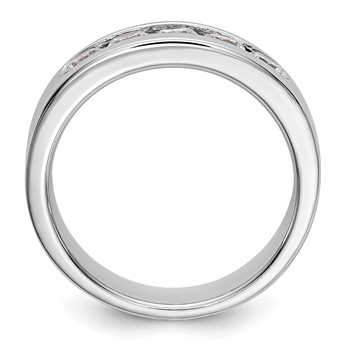 14k White Gold 5-Stone (Holds 5-3.4mm Round) Channel Band Mounting (Closed) — alternate view
