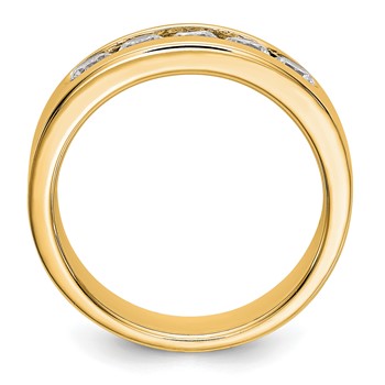14k Yellow Gold 5-Stone (Holds 5-3.4mm Round) Channel Band Mounting (Closed) — alternate view