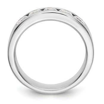 14k White Gold 5-Stone (Holds 5-3.8mm Round) Channel Band Mounting (Closed) — alternate view