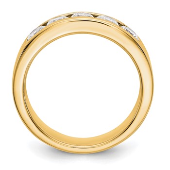 14k Yellow Gold 5-Stone (Holds 5-3.8mm Round) Channel Band Mounting (Closed) — alternate view