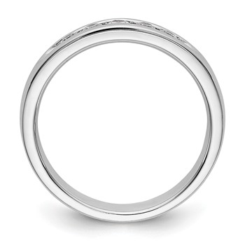 14k White Gold 5-Stone (Holds 5-2.4mm Round) Open Channel Band Mounting — alternate view