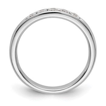 14k White Gold 5-Stone (Holds 5-2.6mm Round) Open Channel Band Mounting — alternate view