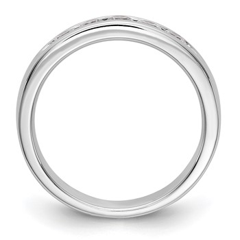 14k White Gold 5-Stone (Holds 5-2.9mm Round) Open Channel Band Mounting — alternate view