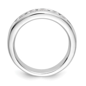 14k White Gold 5-Stone (Holds 5-3.7mm Round) Open Channel Band Mounting — alternate view