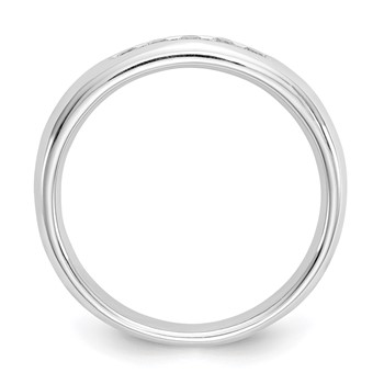 14K White Gold 5-Stone (Holds 5-2.1mm Round) Closed Channel Band Mounting — alternate view