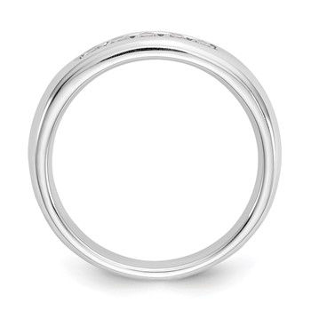 14K White Gold 5-Stone (Holds 5-2.3mm Round) Closed Channel Band Mounting — alternate view