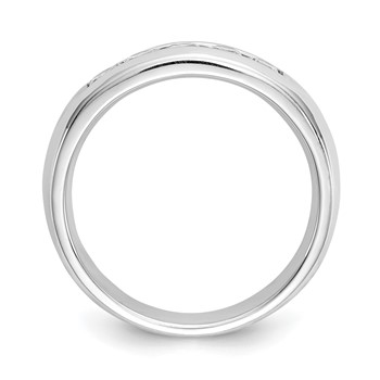 14K White Gold 5-Stone (Holds 5-2.9mm Round) Closed Channel Band Mounting — alternate view
