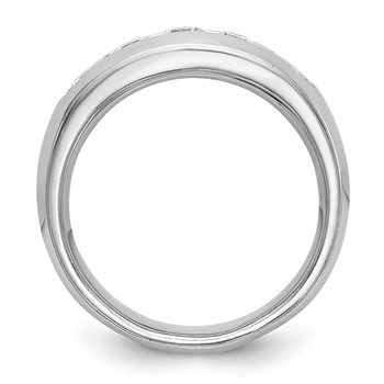 14K White Gold 5-Stone (Holds 5-3.7mm Round) Closed Channel Band Mounting — alternate view