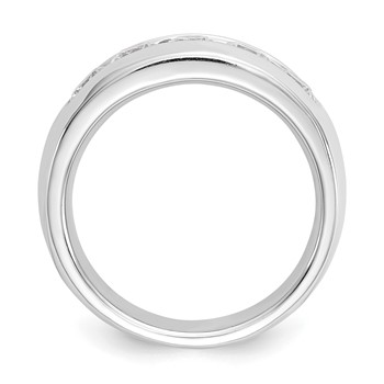 14K White Gold 5-Stone (Holds 5-4.00mm Round) Closed Channel Band Mounting — alternate view