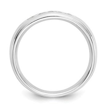 14K White Gold 5-Stone (Holds 5-2.1mm Round) Open Channel Band Mounting — alternate view